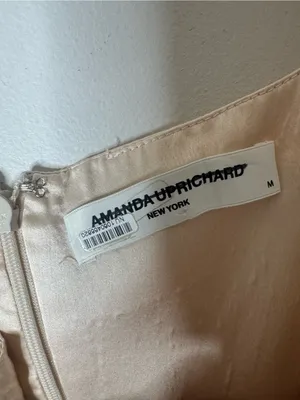 Amanda Uprichard Rosalia Tiered silk dress light pink blush medium thumbnail 6