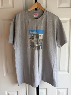Supreme Verify Tee Heater Grey Men's Size: L 90% Cotton thumbnail 2