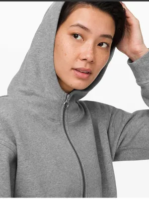 Lululemon All Yours Zip Hoodie Heathered Core Medium Grey Size XS thumbnail 9
