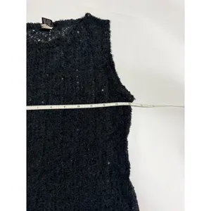 Only Hearts Helena Stuart Sequin Knit Sleeveless Top Black Small thumbnail 8