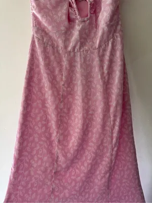 Abercrombie & Fitch Bloggers Favorite Pink Floral‎ Cinched Halter Maxi Dress thumbnail 6