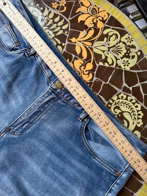 VENUS Embroidered Hem Flare Jeans - Blue SZ: 18 thumbnail 7