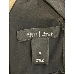 White House Black Market Womens Black Ruched Sheath Dress Size 8 thumbnail 4