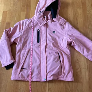 VERGOO Women’s XL Pink Graphene Heated Jacket Coat Hooded Battery Heated thumbnail 5