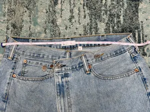 PARKE Crossover Denim Mini Skirt sz Large thumbnail 5