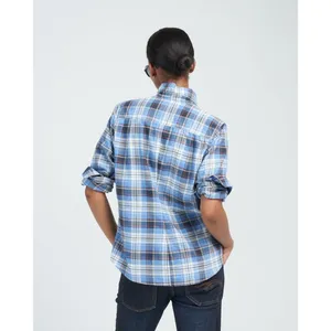 Frank & Eileen Barry Button Down Shirt Womens XS Blue Plaid Cotton‎ thumbnail 2