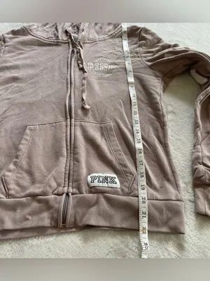 PINK Victoria’s Secret Dust Rose Zip Up Hoodie size M thumbnail 7