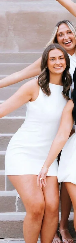 Commense Suiting Sleeveless Short Dress White Size L thumbnail 3