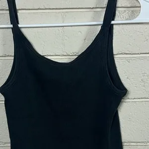 Brandy Melville Black Ribbed Tank one size thumbnail 6