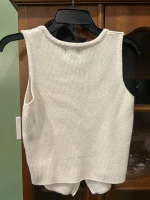 Cream Sweater vest XS White thumbnail 2