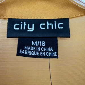 City Chic Tunic Womens 18 Gold High-Low Sheer Roll-Tab‎ Sleeve Boho Minimalist thumbnail 6