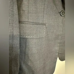 Elie Tahari Single Button Wool Blend‎ Women's Size 4 Blazer Charcoal Business thumbnail 3
