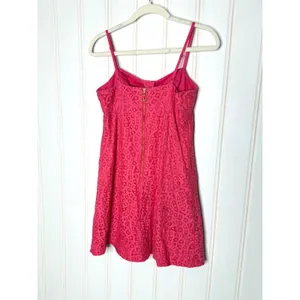 Lilly Pulitzer Pink Lace Mini Dress Sweetheart Anchor Zipper Summer Party Dress thumbnail 6