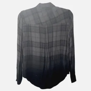 RAILS Hunter Charcoal Jet Dip Dye Plaid Button Down Shirt S Small Flannel Grunge thumbnail 11