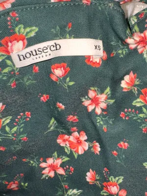 NEW House of CB MALIKA Green Floral Corset‎ long sleeve Mini Dress sz XS thumbnail 9