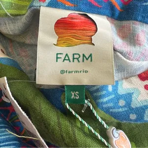 NWT Farm Rio Blue Macaw Mini Wrap Dress Size XS Short Vacation Tropical Cruise thumbnail 8