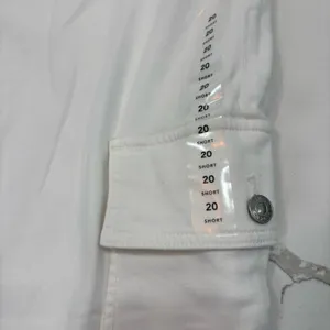 American Eagle Jeans Womens Size 20 Short Super High Rise Baggy Wide Leg White thumbnail 2