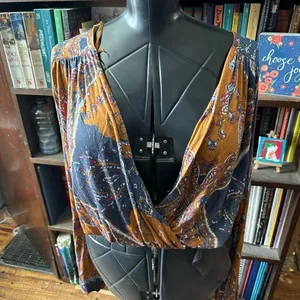 Free People Fiona bell sleeve hippy paisley boho blouse thumbnail 3