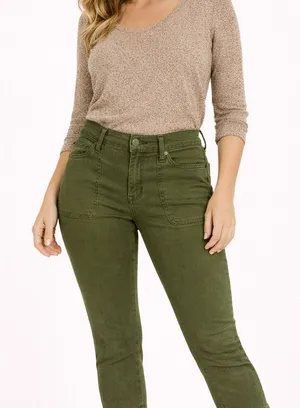 J. Crew Women's Ankle Length Jeans in Olive Green 27 thumbnail 1
