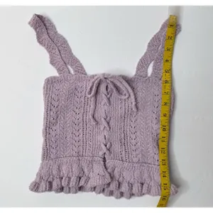Urban Outfitters Tank Top Womens Girls Size XS Purple Ruffle Cottage Fairy‎ Knit thumbnail 2
