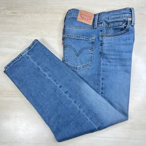 Levis Ribcage Straight Ankle Jeans Womens 27 Blue High Rise Denim A36 thumbnail 4