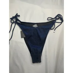 Sparkly Blue Tie Side‎ Bikini Bottoms Swimsuit New Beachwear thumbnail 3