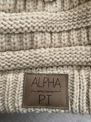 Alpha Omicron Pi Beanie (sorority) Tan thumbnail 2