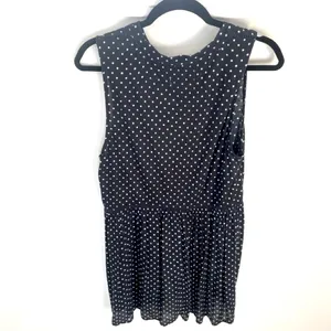 Anthropologie Nia Polka Dot Sleeveless Tunic Top Womens M Babydoll Blouse Preppy thumbnail 5