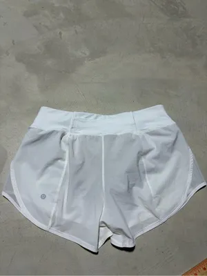 Lululemon White Women's Active Shorts - Lightweight Running Shorts 8 thumbnail 7