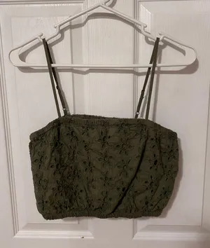 American Eagle Green Crop Top thumbnail 1
