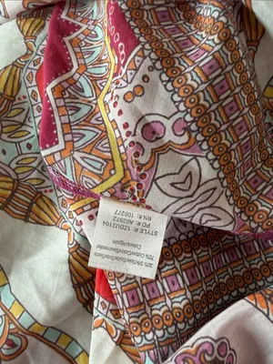 NWT HALE BOB Joanna Voile Fuchsia Beaded Long Flared Sleeve Tunic Top Silk Blend thumbnail 10