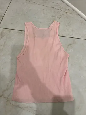 RILEY Pink Ribbed Tank Top Size Medium thumbnail 3