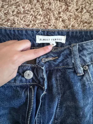 Wide Leg Distressed Blue Women's Jeans thumbnail 3