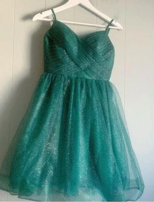 Custom Formal Prom Wedding Short Green Homecoming Party Dress Crinoline Flare 4 thumbnail 1