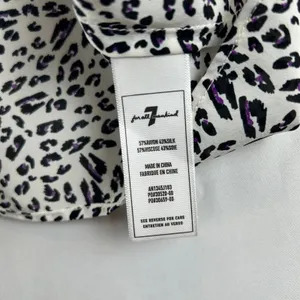 7‎ For All Mankind Womens Silk Blend Animal Print Tie Shoulder Cami Top M NEW thumbnail 4