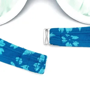 NWT Cupshe Moroccan Blue Underwire Bikini Set L Top M Bottom Floral M/L Swim NEW thumbnail 6