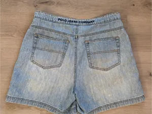 Vintage Y2K Polo by Ralph Lauren Light Wash Denim Shorts Western Retro thumbnail 2