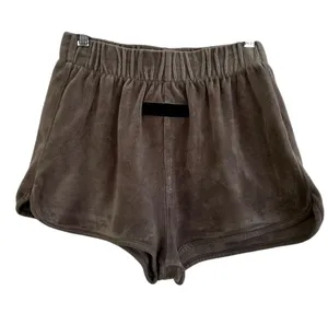 Fear of God Essentials Women's Velour Beach Short Oak Size Small thumbnail 1