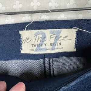 Free People We The Free‎ Dark Wash Penny Pull On Flare Boho Jeans thumbnail 4