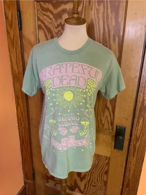 Grateful Dead Oxford Circle San Francisco Junk Food Tee Small Green Psychedelic thumbnail 4