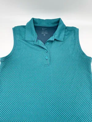 Nike Women's Dri-Fit Victory Sleeveless Golf Polo Tank Size XS Bright Spruce thumbnail 3