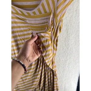 Anthropologie Cartonnier Womens‎ Tops Size M Striped Ruffle Tunic thumbnail 5