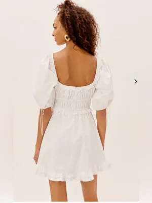 For Love & Lemons Jackson White Ruffle lace Babydoll Mini Dress size XS $198 thumbnail 4