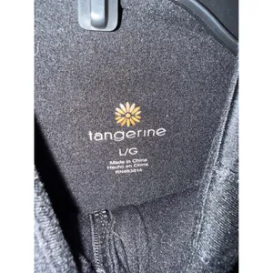 Tangerine Womens Black‎ Full Zip Laser Cut Perforated Active Track Jacket Large thumbnail 2