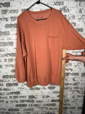 Aerie | women distressed peach crewneck pullover with pocket thumbnail 6