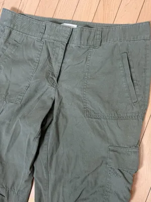 Loft Cotton Lyocell Cargo Jogger Green Size 6 thumbnail 2