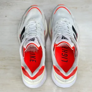 Adidas Adizero Boston 10 Womens 9 Running Shoes White Solar Red FY4080 Sneaker thumbnail 4