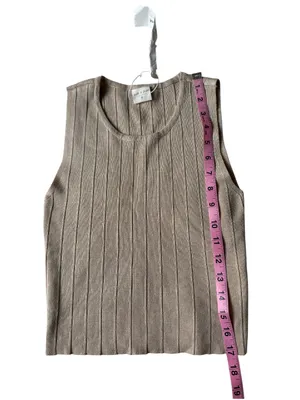 Silk and Salt ribbed tank Tan thumbnail 5