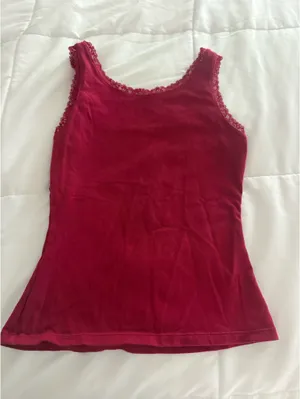 Amazon Burgundy Lace Tank Top  thumbnail 2