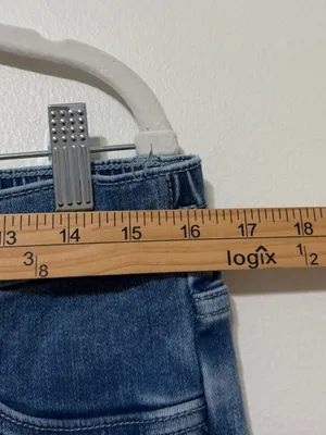 Aerie Pull On Baby Flare Jeans Size Large Medium Blue Stretch Retro Boho 90s thumbnail 6